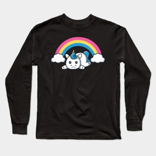 Existential Angst: A Saddened Unicorn in an Existential Crisis Long Sleeve T-Shirt